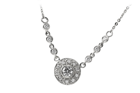 A041-98547: NECKLACE .17 BR .33 TW