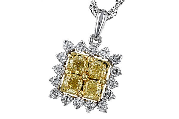 A311-04038: NECK .76 FANCY YELLOW DIAMONDS 1.09 TW