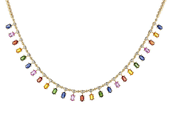 G311-04019: NECK 6.75 MULTI-COLOR SAPP 7.21 TGW (17.25")