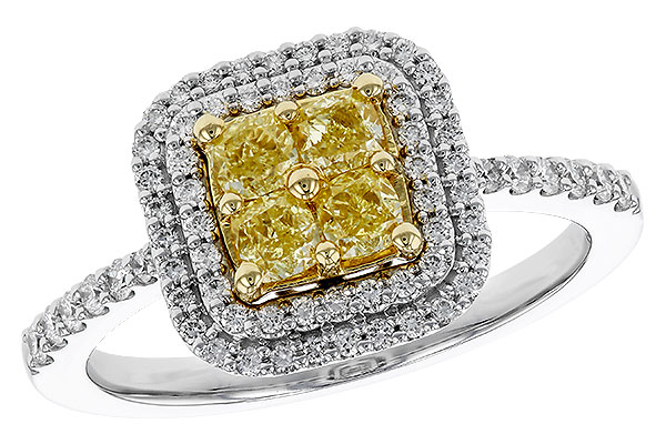 M311-04028: LDS RG .52 FANCY YELLOW DIAMONDS .85 TW